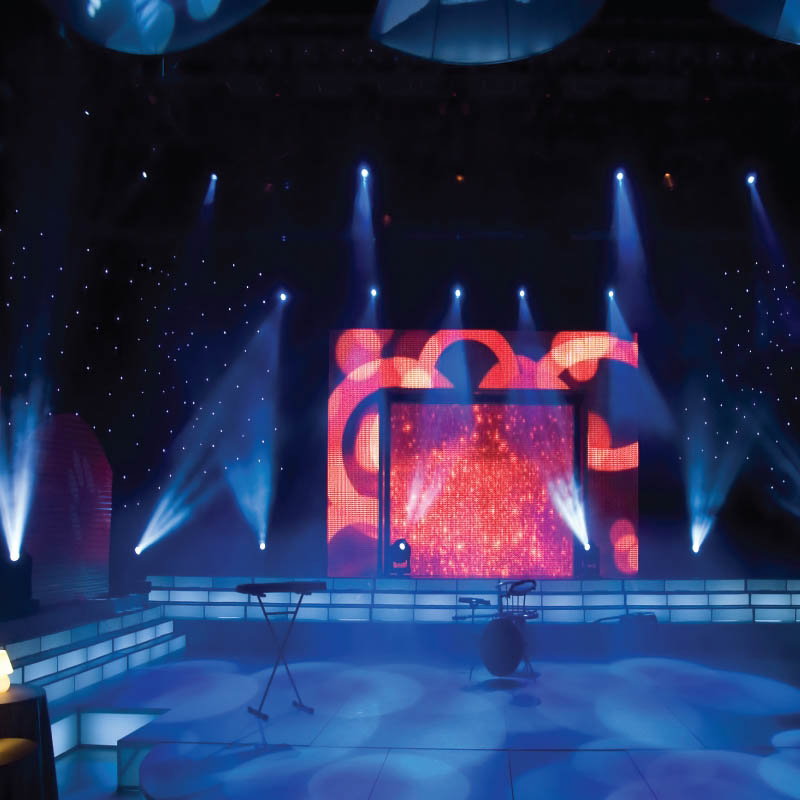 LEDJ PRO 6 x 3m Tri LED Black Starcloth System - Alternate View 1