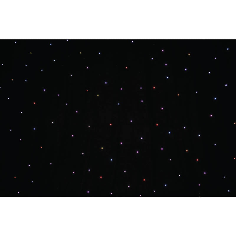 LEDJ PRO 8 x 4m Tri LED Black Starcloth System - Back Panel and Connections