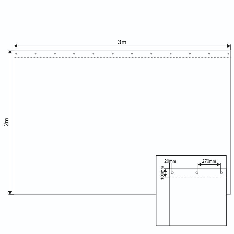 LEDJ 3 x 2m Black Serge Drape - Alternate View 5