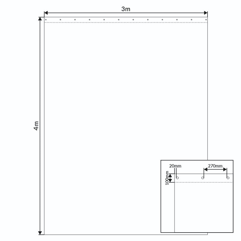 LEDJ 3 x 4m Black Serge Drape - Alternate View 5