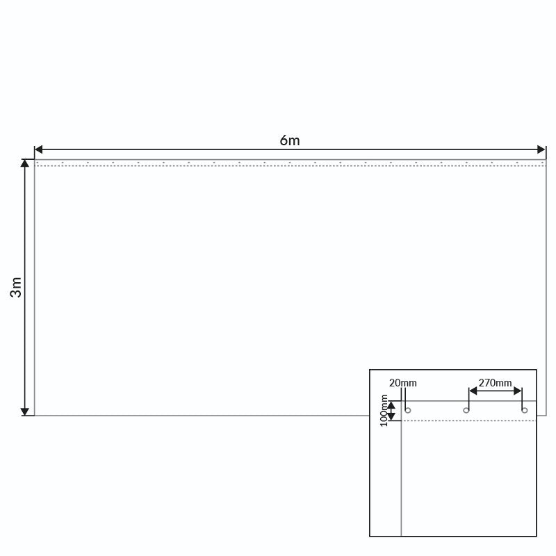 LEDJ 6 x 3m Black Serge Drape - Alternate View 3