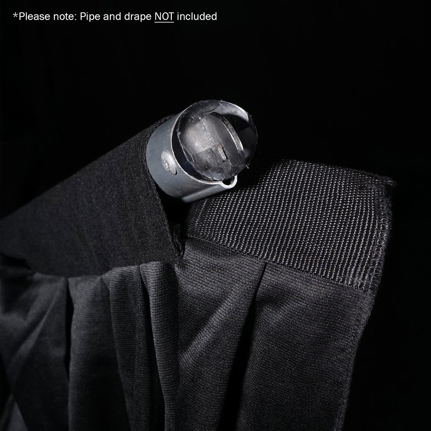 LEDJ 3 x 1.2m Black Molton Drape - Alternate View 3