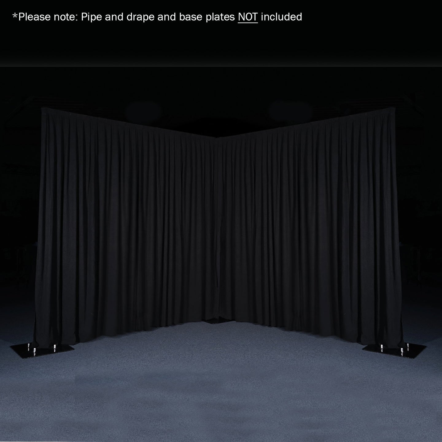 LEDJ 3 x 5m Black Molton Drape - Alternate View 3