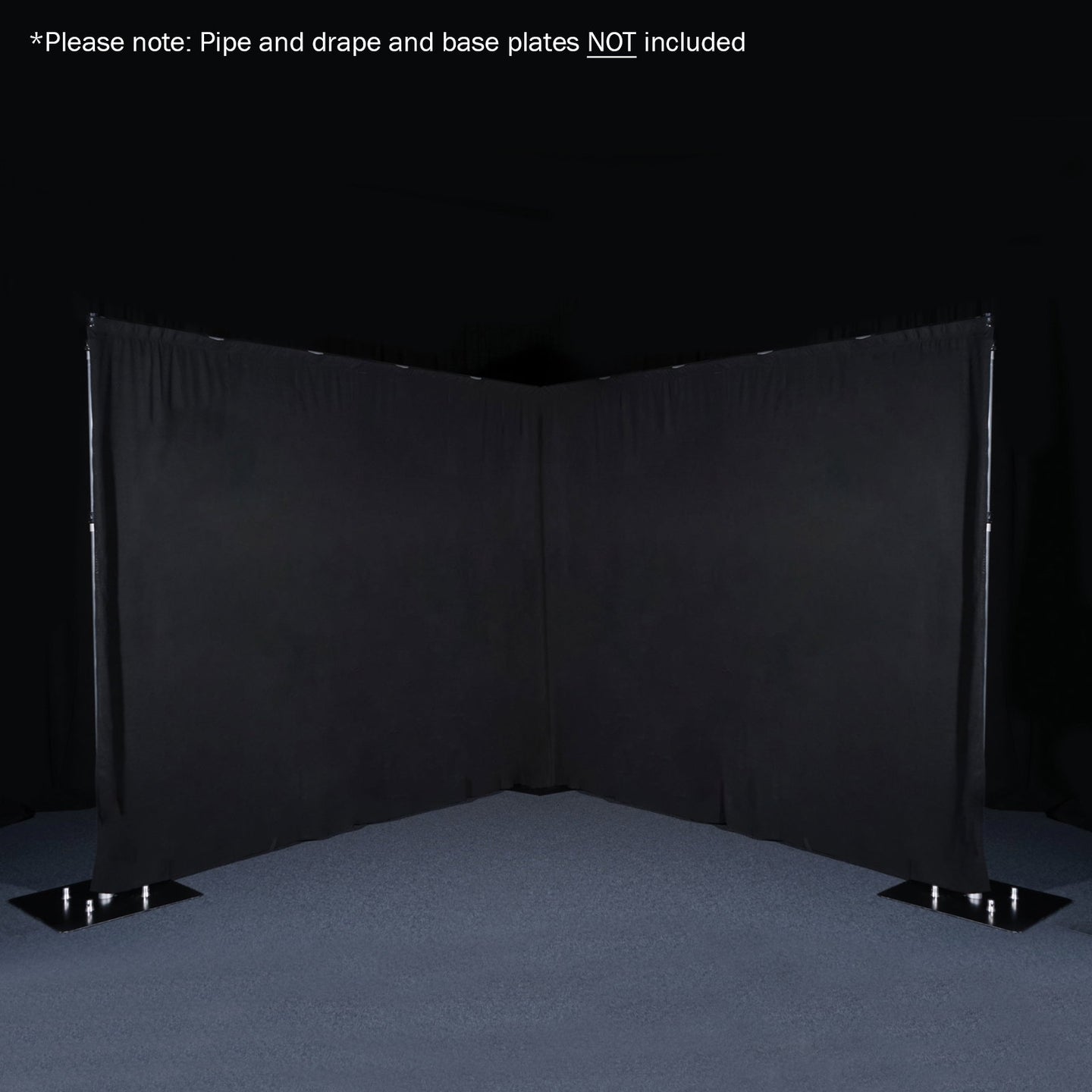 LEDJ 3 x 3m Black Molton Drape - Alternate View 6