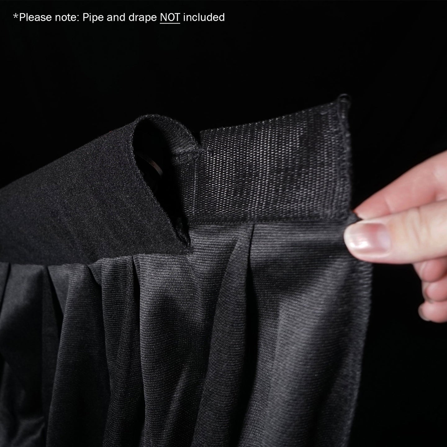 LEDJ 3 x 5m Black Molton Drape - Alternate View 3