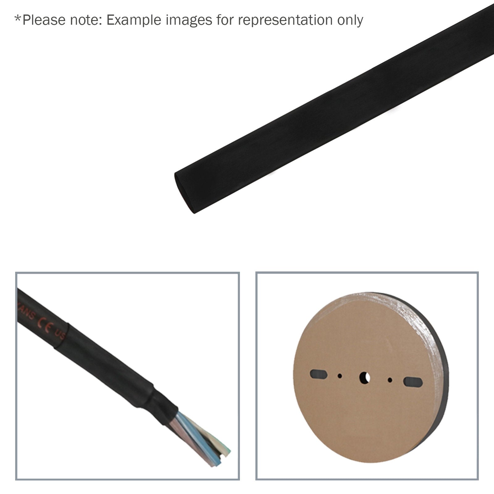 Elumen8 9.5mm (3/8") Heatshrink Tubing 2:1 Black 100m - Main View