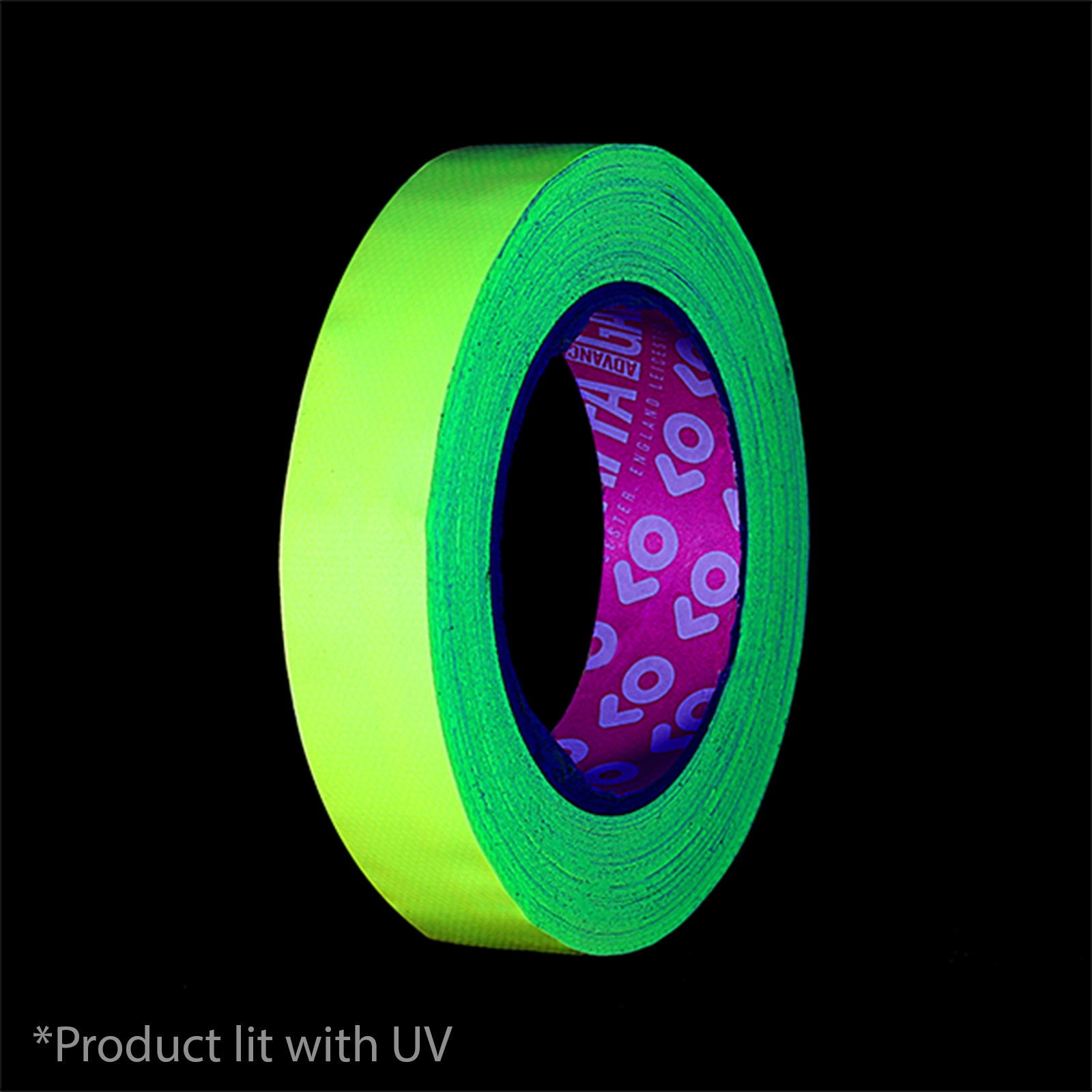 Advance Tapes Gaffa® Fluorescent Cloth Tape 19mm x 25m Yellow - Main View