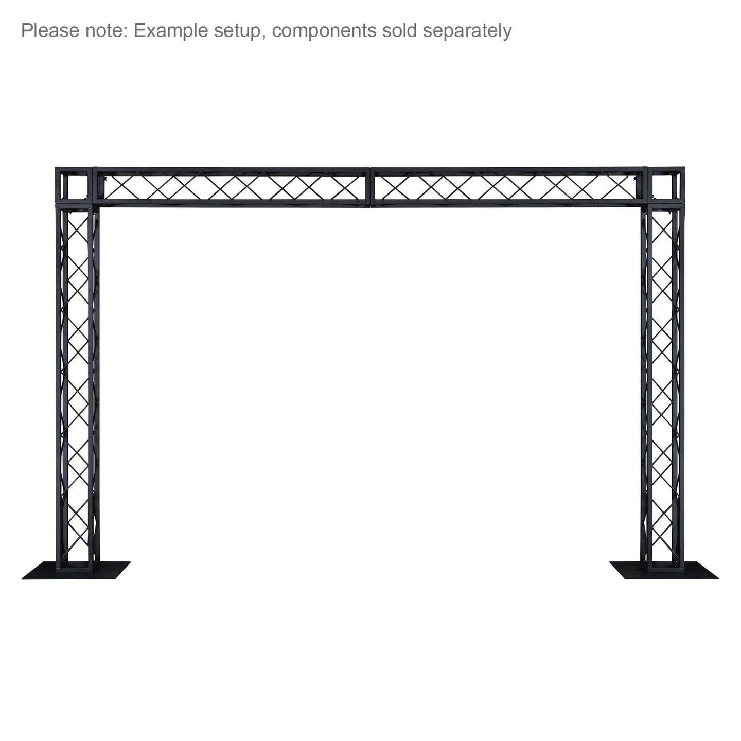 Equinox 2m Quad Steel DecoTruss Black - Back Panel and Connections