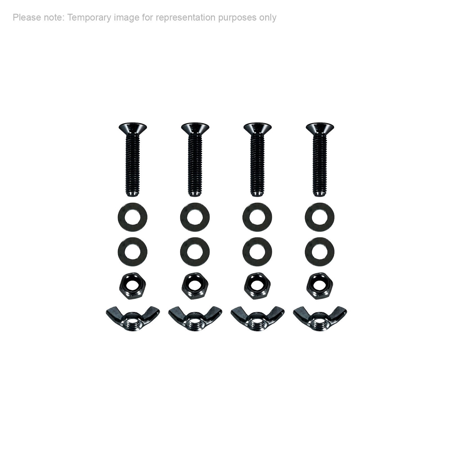 Equinox Quad Steel DecoTruss Base Plate Bolt Pack Black - Main View