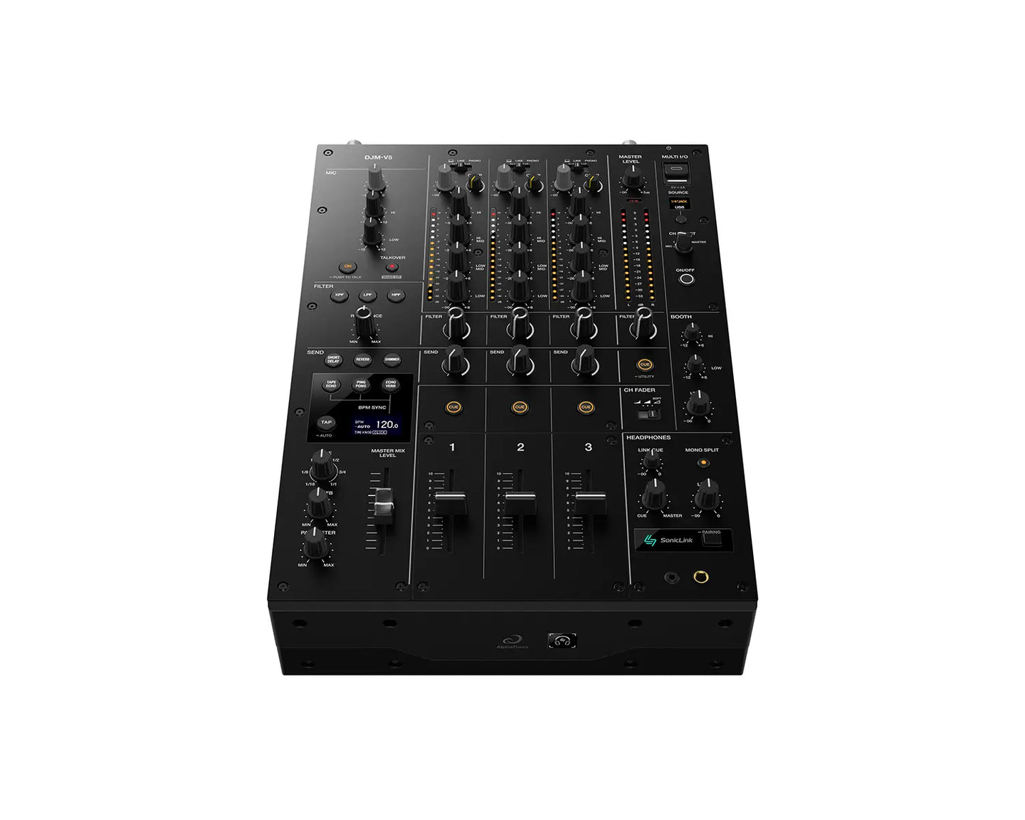 AlphaTheta DJM-V5 3 Channel Professional DJ Mixer 96-Bit / 4-Band EQ - view 1